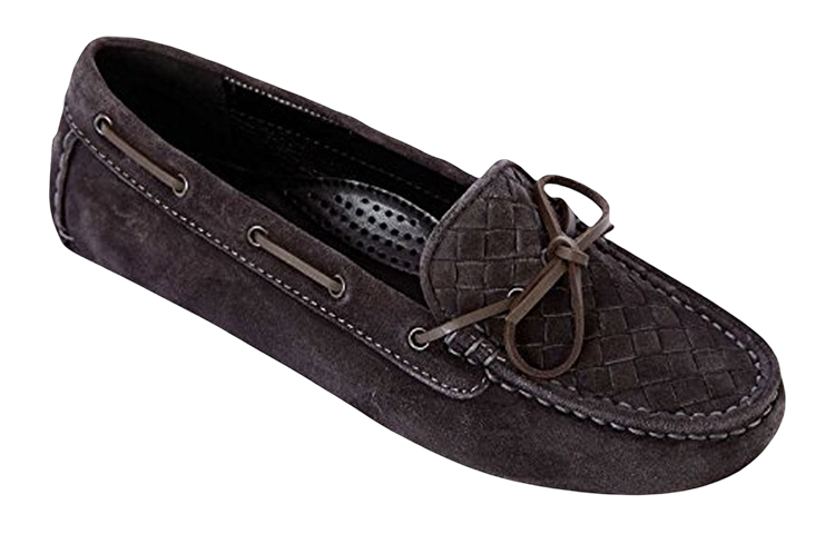 (W) Bottega Veneta Suede Lambskin Round Toe Lace-up Loafers 'Brown' 圖 2