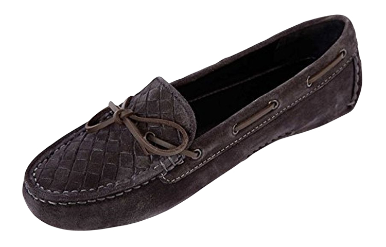 (W) Bottega Veneta Suede Lambskin Round Toe Lace-up Loafers 'Brown' 圖 3