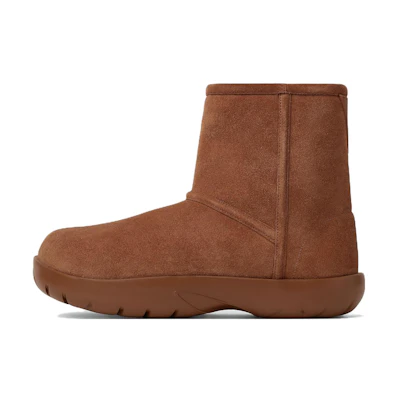 (W) Bottega Veneta Suede Round-Toe Slip-On Booties 'Brown'