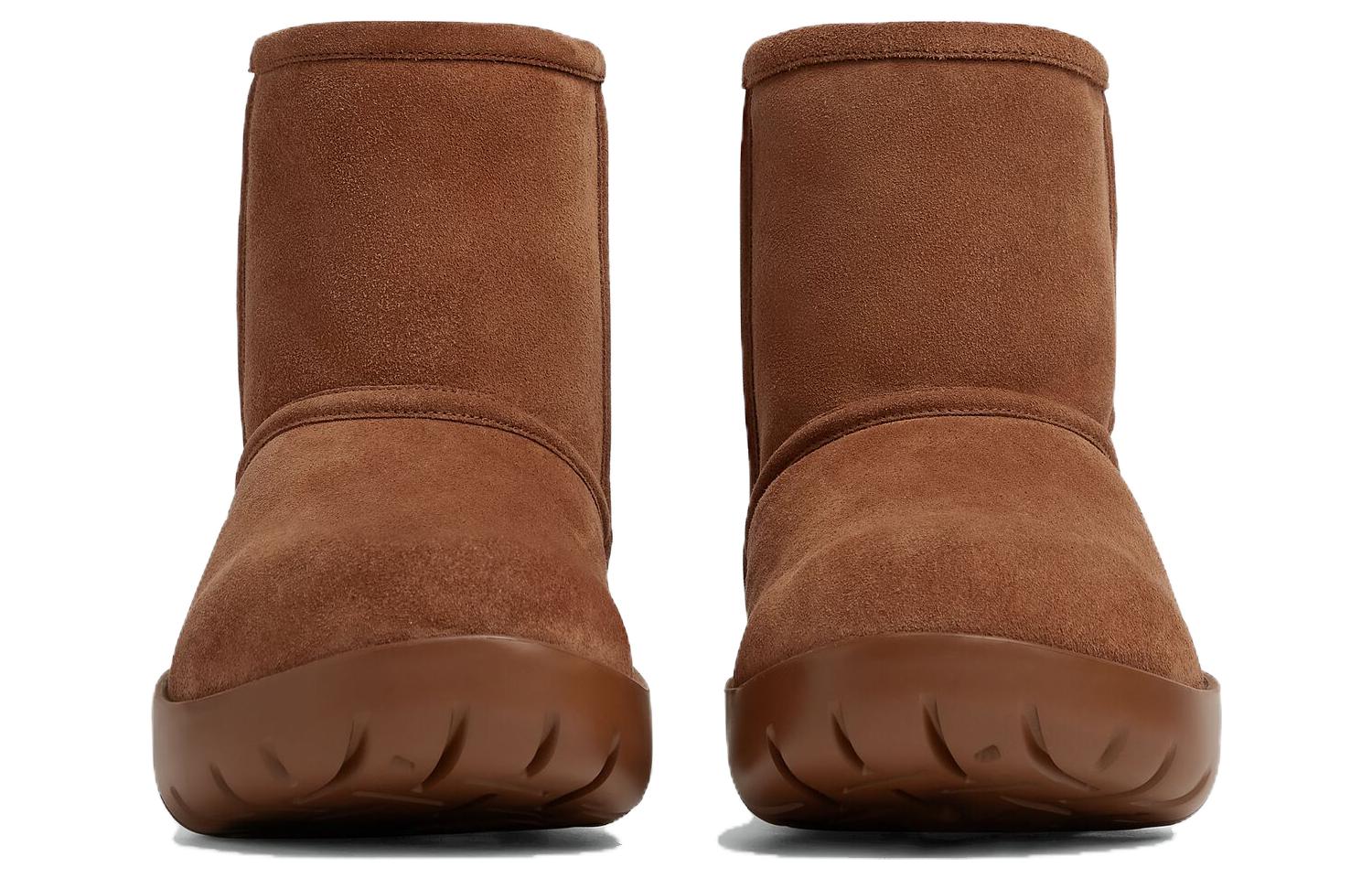 Lookbook Bottega Veneta葆蝶家 絨面 圓頭套穿 短靴 女款 棕色