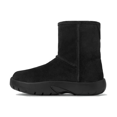 (W) Bottega Veneta Suede Round Toe Ankle Boots 'Black'