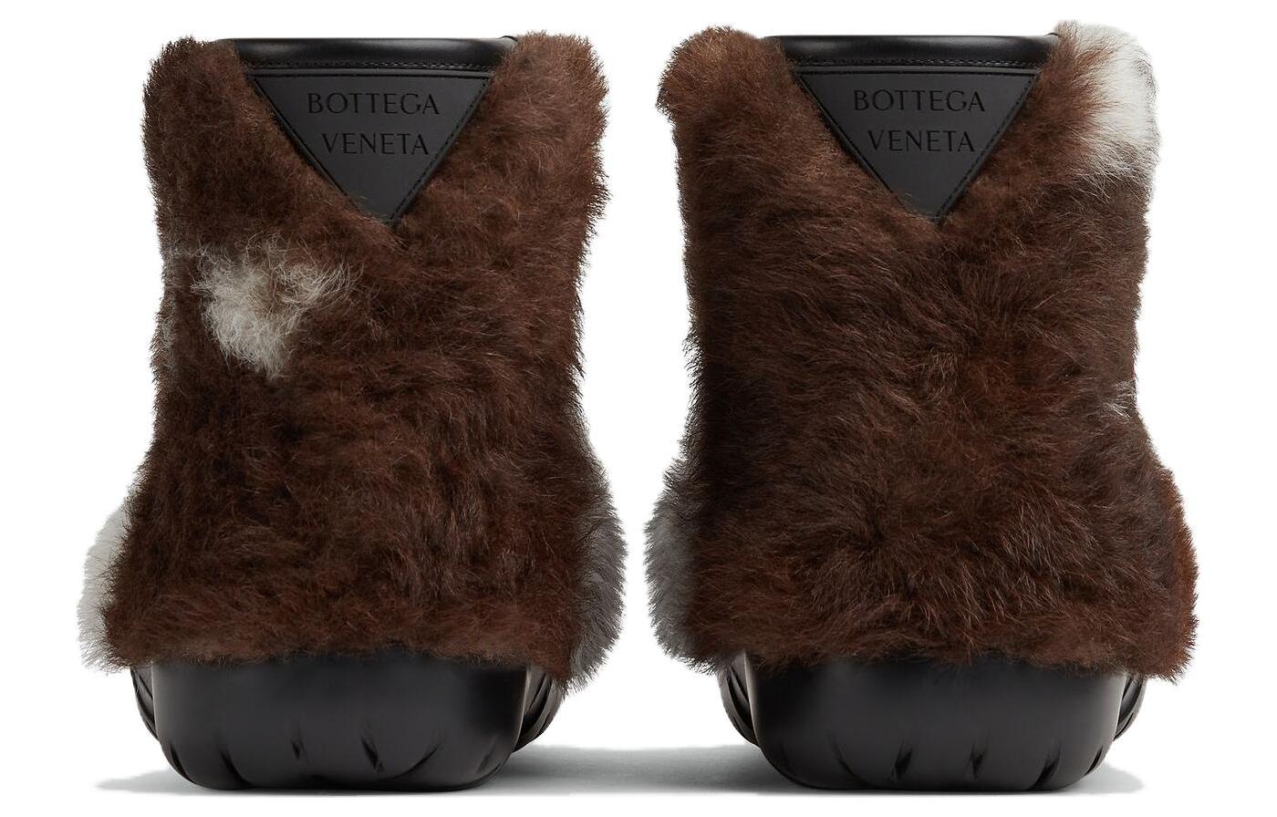 (W) Bottega Veneta Sunday Suede Shearling Booties 'Natural' 圖 4