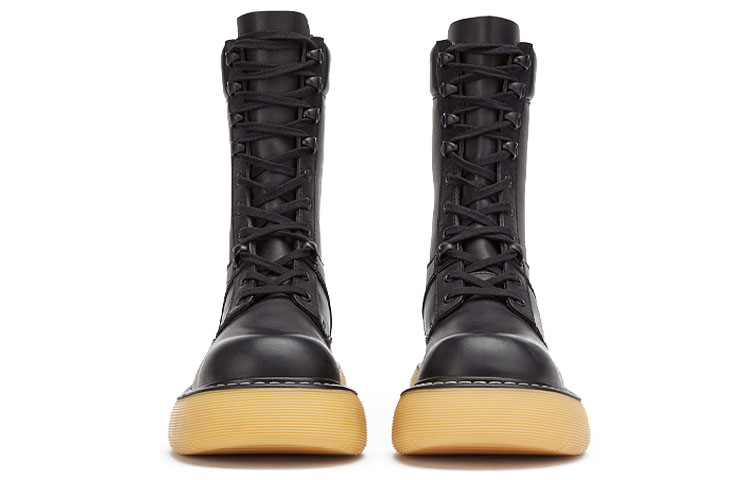 Purchase (W) Bottega Veneta Swell Bottes ''Noir Caoutchouc Naturel'' 651411V00H01032