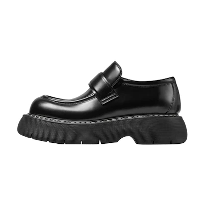 (W) Bottega Veneta Swell Brushed Loafer 'Black'
