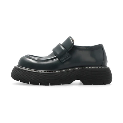 (W) Bottega Veneta Swell Loafer 'Inkwell Gold'