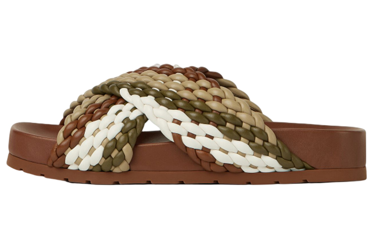 (W) Bottega Veneta Tarik Fashion Sandals 'Green Leather Platform'