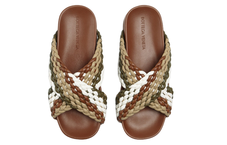(W) Bottega Veneta Tarik Fashion Sandals 'Green Leather Platform' 圖 2