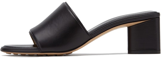 (Women) Bottega Veneta The Band Slip-On Sandal Black 651378VBSL01000 (Women) Bottega Veneta The Band Slip-On Sandal Black 651378VBSL01000