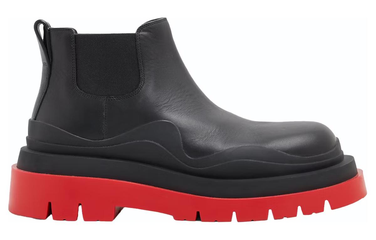 Order (W) ボッテガヴェネタ タイヤ チェルシーブーツ (黒/赤) 630300VBS501028