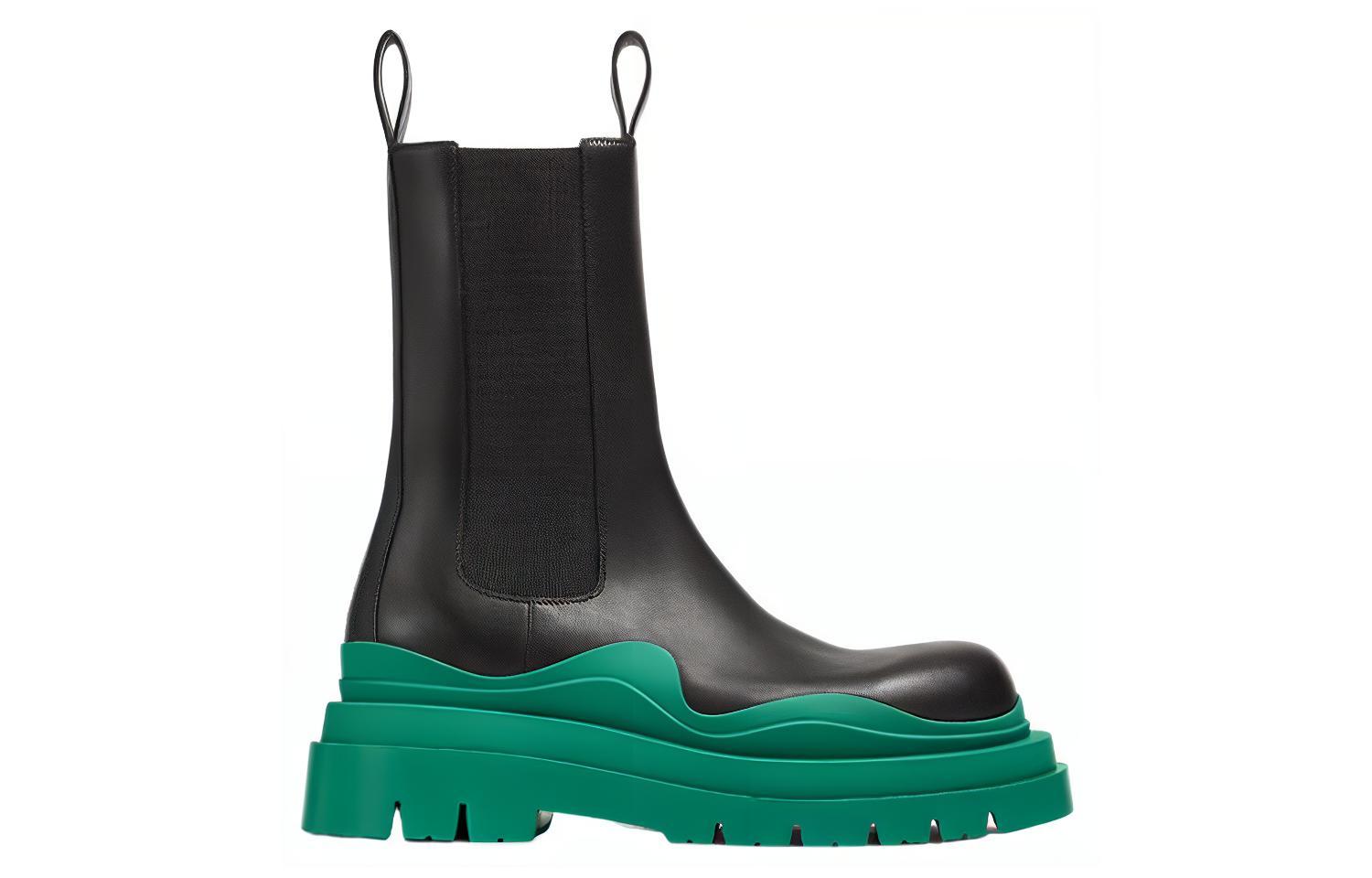 (W) Bottega Veneta Tire Boot 'Black Acid Turquoise' 圖 2