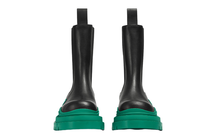 (W) Bottega Veneta Tire Boot 'Black Acid Turquoise' 圖 3