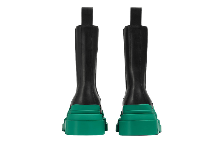 (W) Bottega Veneta Tire Boot 'Black Acid Turquoise' 圖 4