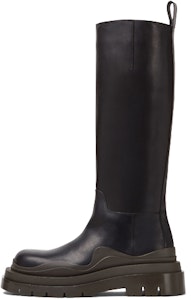 Bottega Veneta葆蝶家 Tire BV 植鞣皮革 高筒靴 女款 黑棕 Buy Bottega Veneta葆蝶家 Tire BV 植鞣皮革 高筒靴 女款 黑棕