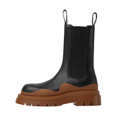 (W) Bottega Veneta Tire Boot 'Black Cognac'