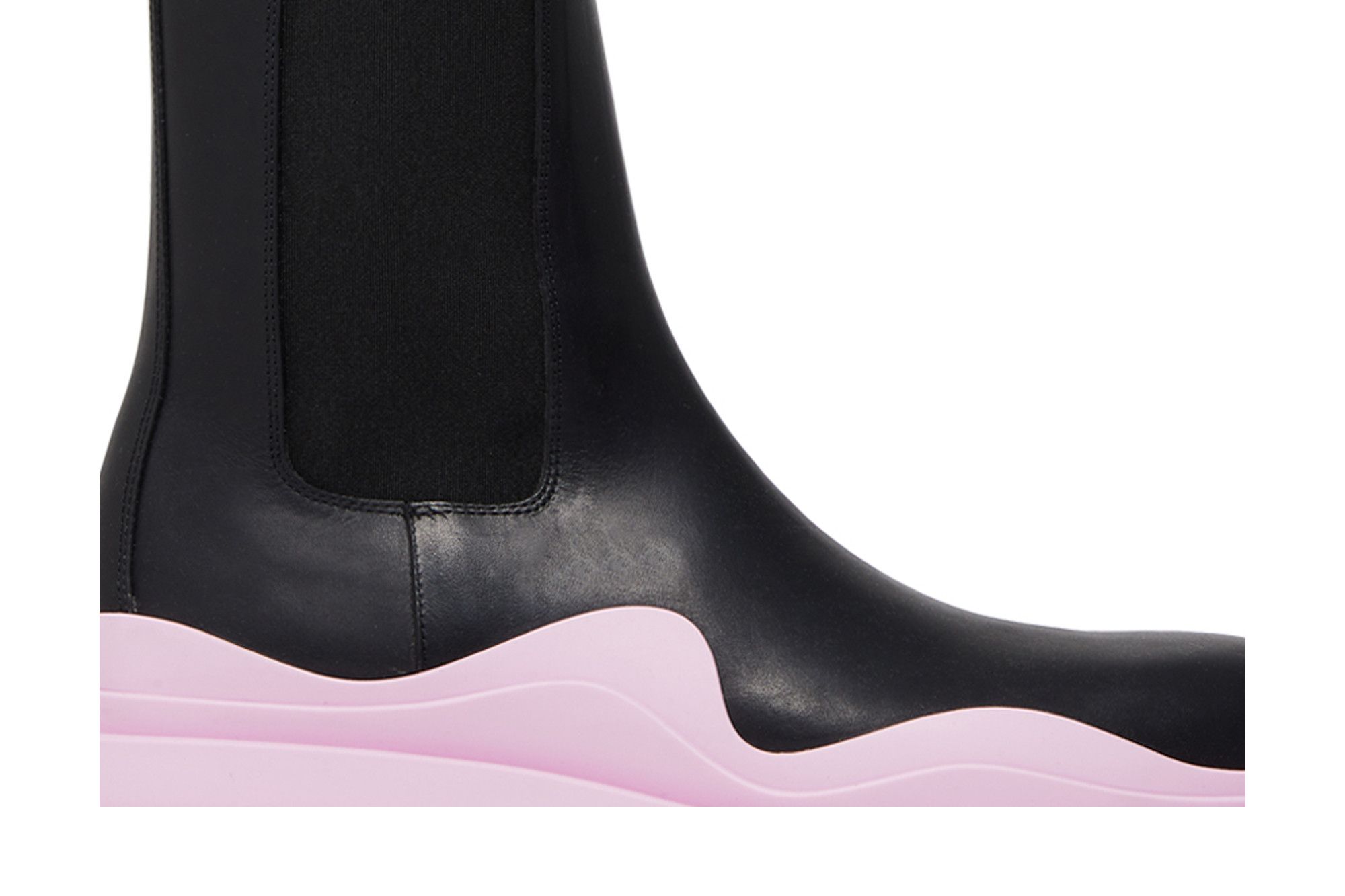 Order (W) Bottega Veneta Tire Boot 'Hitam Berkilat' 630297-VBS50-1336