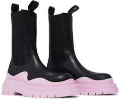 Cheap (W) Bottega Veneta Tire Boot 'Hitam Berkilat' 630297-VBS50-1336