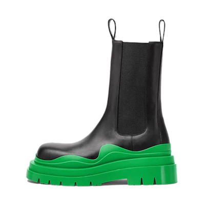 (W) Bottega Veneta Tire Boot 'Black Grass'