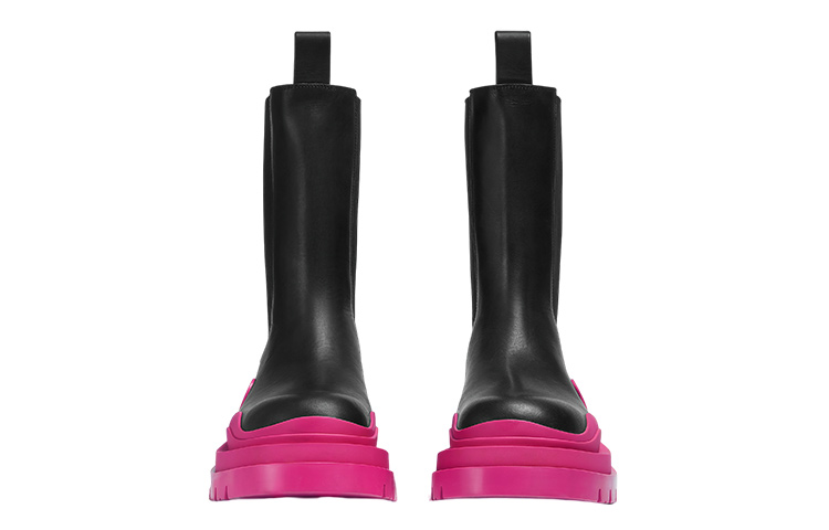 Shop Bottega Veneta 葆蝶家 植鞣皮革切爾西靴 女款 紫紅色