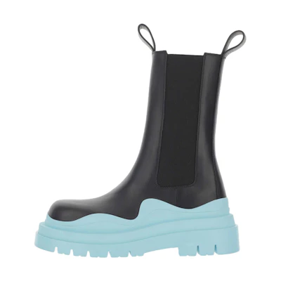 (W) Bottega Veneta Tire Boot 'Black Pale Blue'