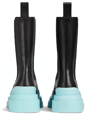 Bottega Veneta葆蝶家 Tire 皮革 套穿 短筒 切爾西靴 女款 黑藍色 Shop Bottega Veneta葆蝶家 Tire 皮革 套穿 短筒 切爾西靴 女款 黑藍色