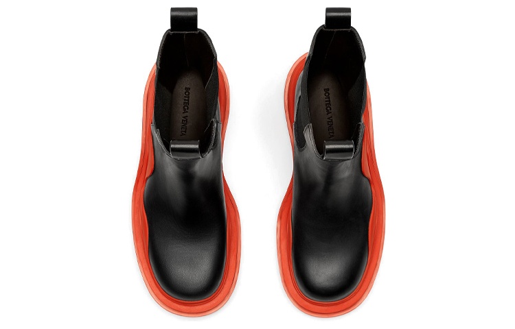 Order Bottega Veneta葆蝶家 皮革 套穿 切爾西靴 女款 黑紅