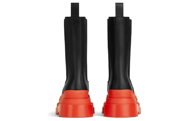 Shop Bottega Veneta葆蝶家 皮革 套穿 切爾西靴 女款 黑紅