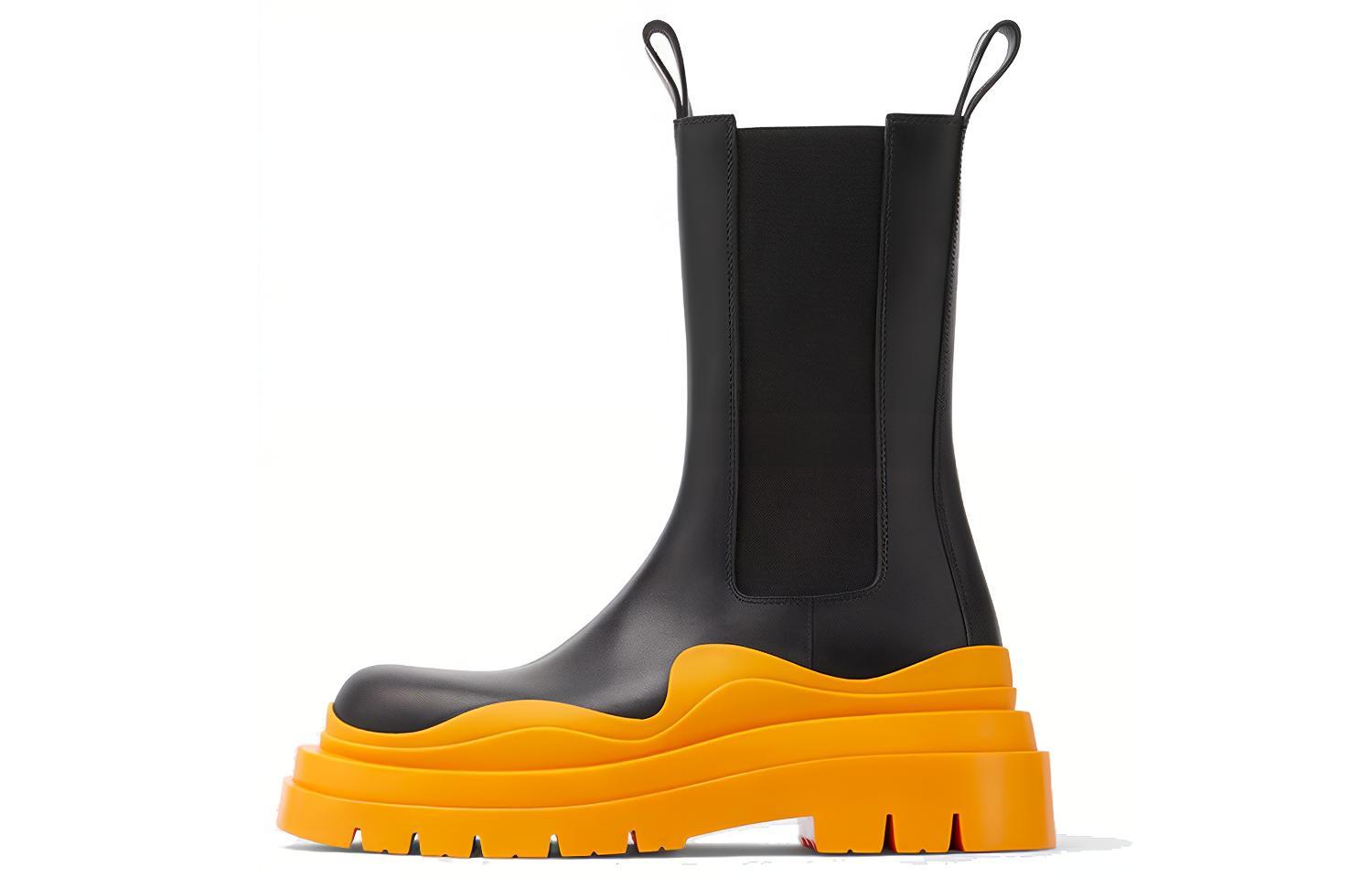(W) Bottega Veneta Tire Boot 'Black Tangerine'