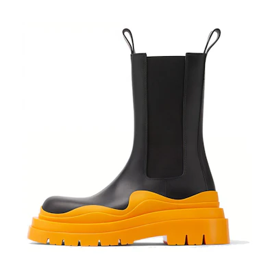 (W) Bottega Veneta Tire Boot 'Black Tangerine'