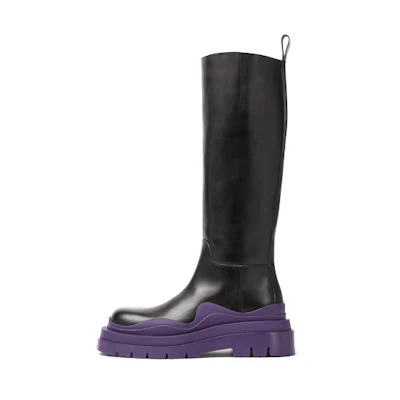 (W) Bottega Veneta Tire Boots 'Black Purple'