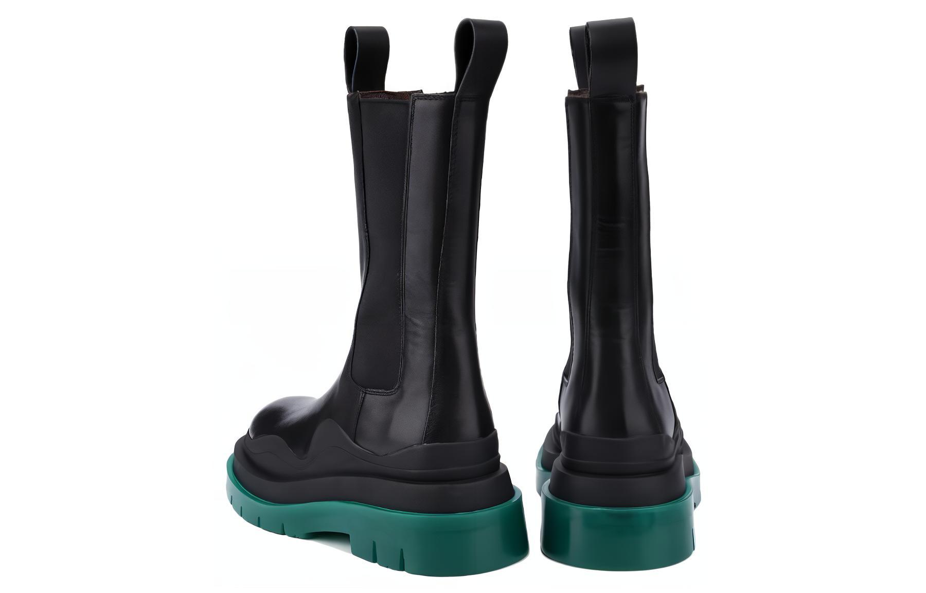 (W) Bottega Veneta Tire Chelsea Boot 'Black Green' 圖 5