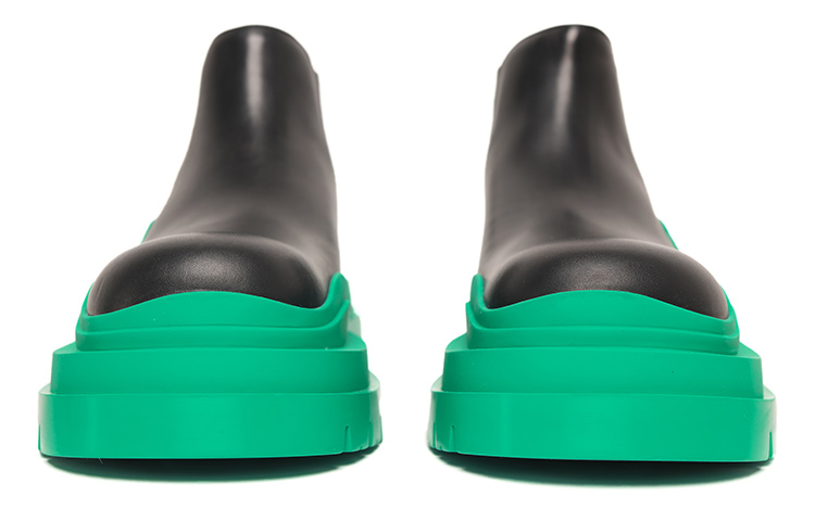 (W) Bottega Veneta Tire Cropped Boot 'Black Acid Turquoise' 圖 2