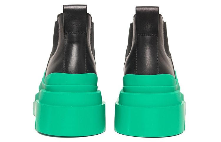 (W) Bottega Veneta Tire Cropped Boot 'Black Acid Turquoise' 圖 4
