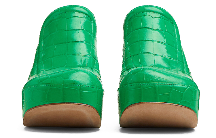 Shop (Women) Bottega Veneta Wedge 'Embossed Leather Green' 667212V10O03730