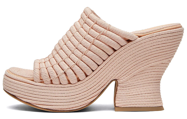 (Women) Bottega Veneta Wedge 'Light Pink Knit' 658985V0VH07618