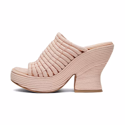 (W) Bottega Veneta Wedge 'Light Pink Knit'