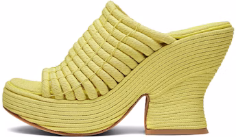(Women) Bottega Veneta Wedge 'Seagrass Yellow Knit' 658985V0VH03492 (Women) Bottega Veneta Wedge 'Seagrass Yellow Knit' 658985V0VH03492