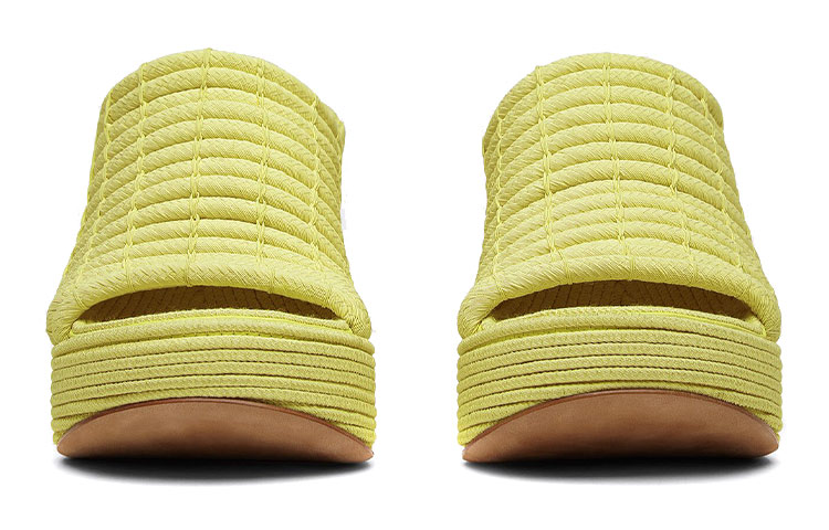 (W) Bottega Veneta Wedge 'Seagrass Yellow Knit' 圖 4