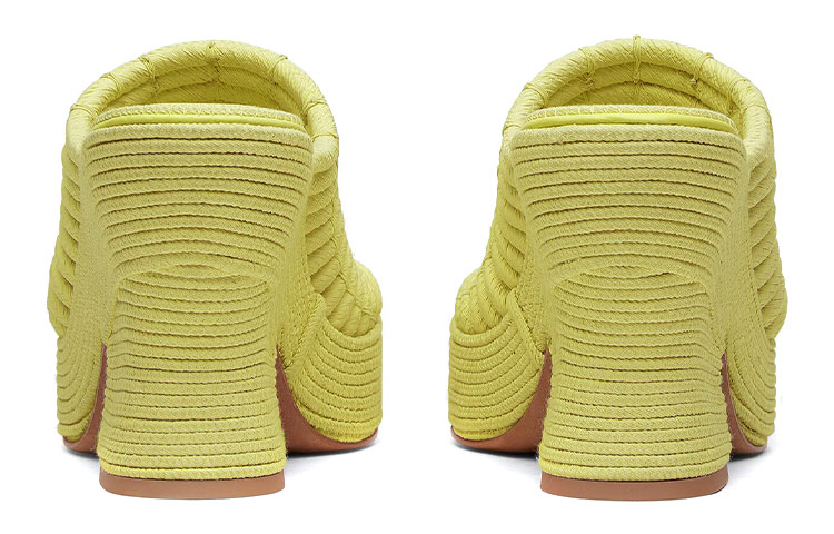 (W) Bottega Veneta Wedge 'Seagrass Yellow Knit' 圖 5