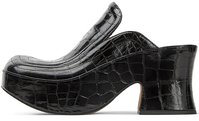 (Women) Bottega Veneta Wedge Clog Black 667212V10O01000 Buy (Women) Bottega Veneta Wedge Clog Black 667212V10O01000
