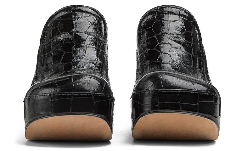 Shop Bottega Veneta 葆蝶家 楔形磨砂皮革高筒高跟鞋 女款 黑色