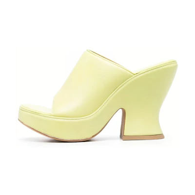 (W) Bottega Veneta Wedge Sandal Light Green