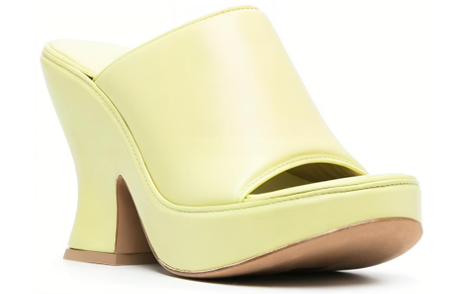 Order Bottega Veneta 葆蝶家 涼鞋 女款 海草綠 皮革坡跟