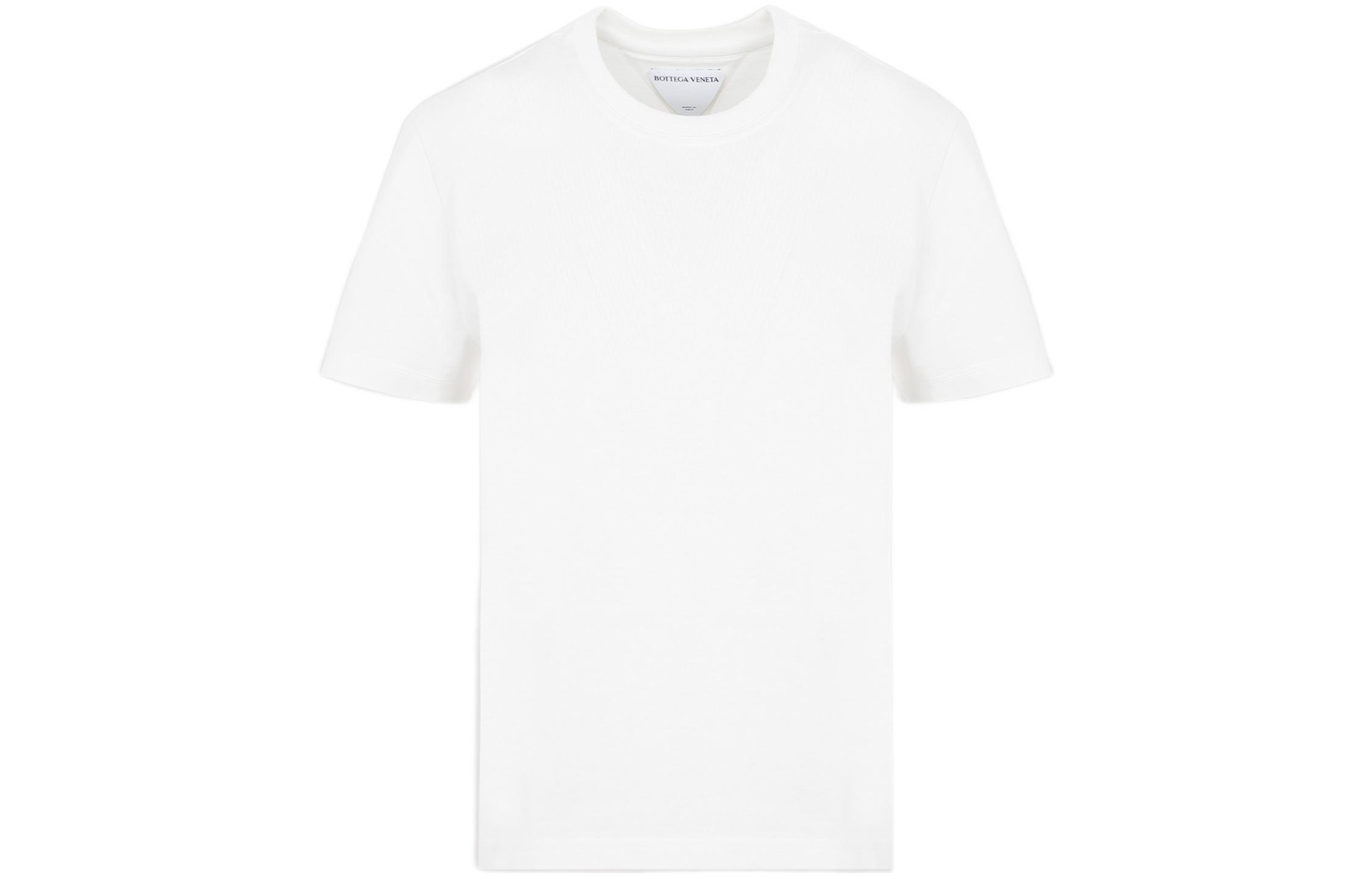 (Women) Bottega Veneta White Solid Crewneck Short Sleeve T-Shirt 649060VF1U09068