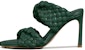 (W) Sandal Tumit Tinggi Tenun Bottega Veneta 'Hijau Gelap' 618757VBTG03017