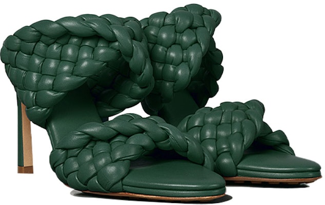 (Women) Bottega Veneta Woven High Heel Sandal 'Dark Green' 618757VBTG03017 Order (Women) Bottega Veneta Woven High Heel Sandal 'Dark Green' 618757VBTG03017