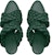 (W) Sandal Tumit Tinggi Tenun Bottega Veneta 'Hijau Gelap' 618757VBTG03017