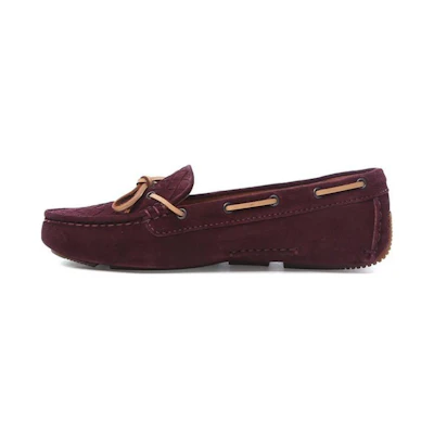 (W) Bottega Veneta Woven Leather Flat 'Burgundy'