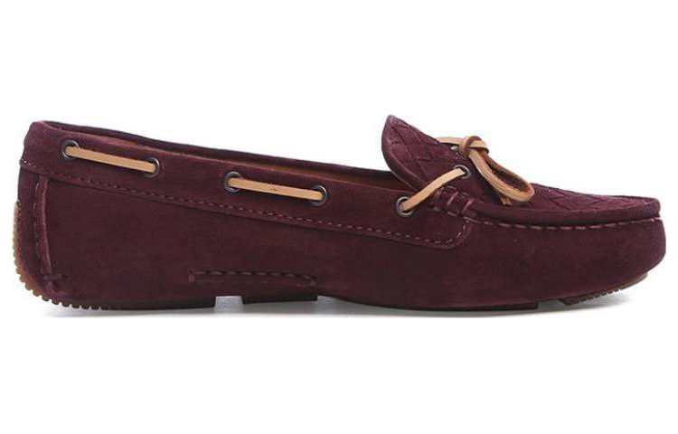 (W) Bottega Veneta Woven Leather Flat 'Burgundy' 圖 2