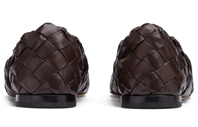 (W) Bottega Veneta Woven Leather Flat 'Ebony' 圖 5