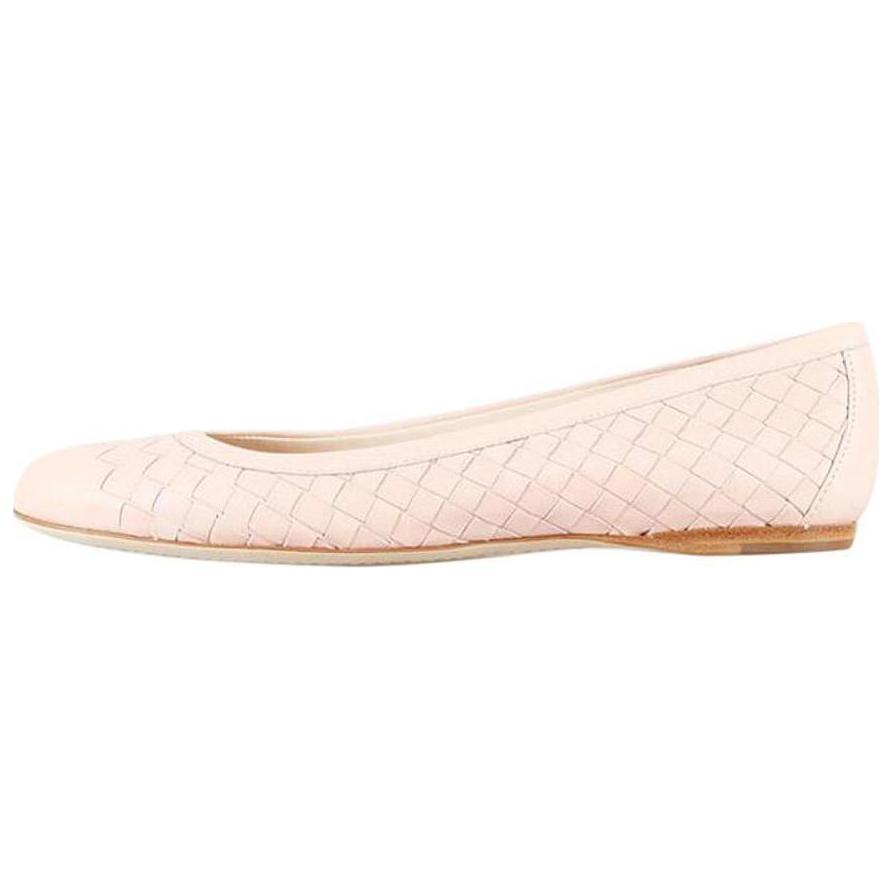 (Women) Bottega Veneta Woven Leather Flat 'Pink' 370132V00136813